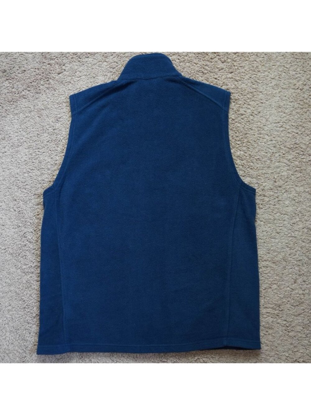 Columbia Fleece Vest Mens L Blue Full Zip Pockets Lightweight Outdoor Hiking - Picture 2 of 10